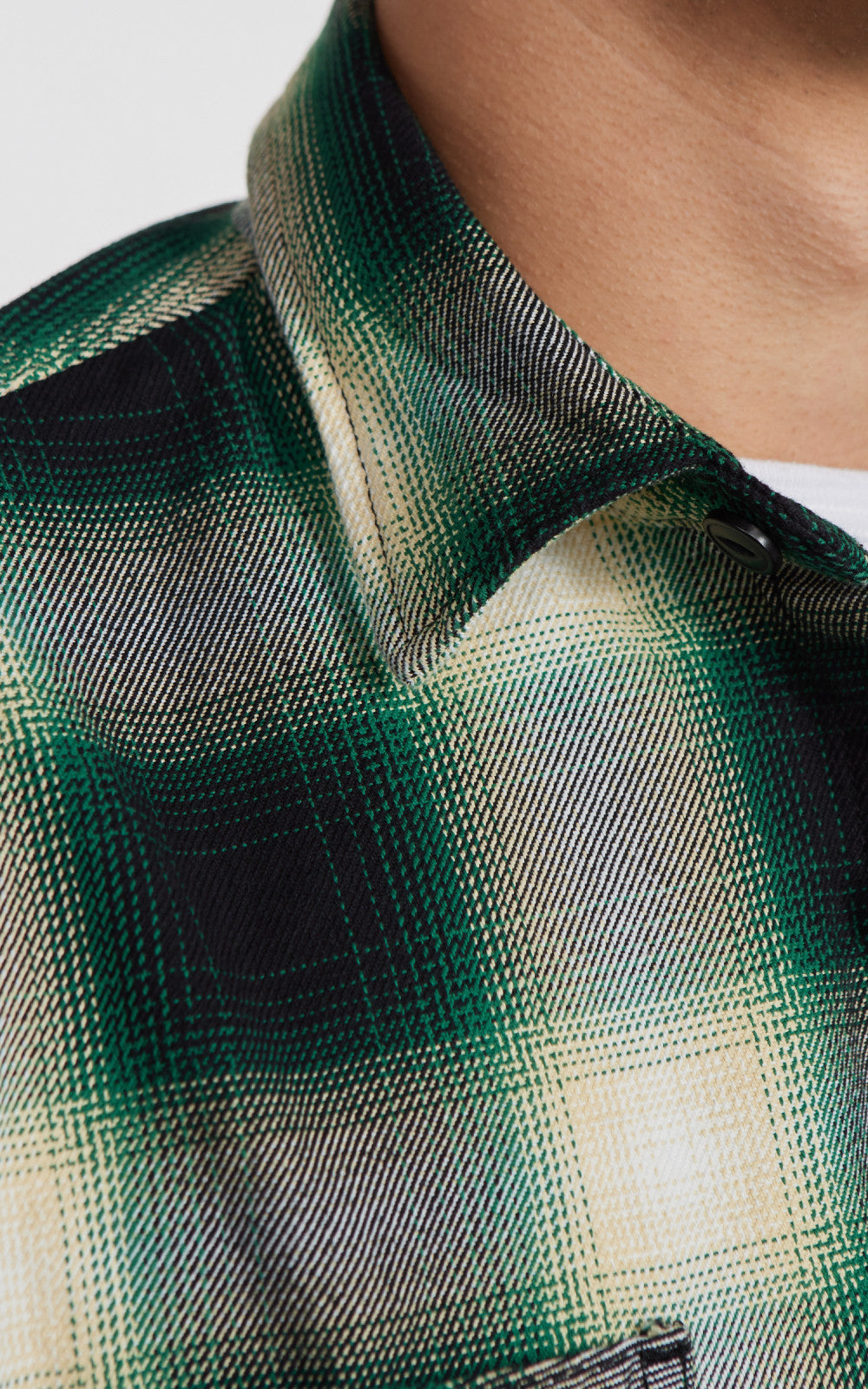 Houston Ombre Check Viyella Shirt Green