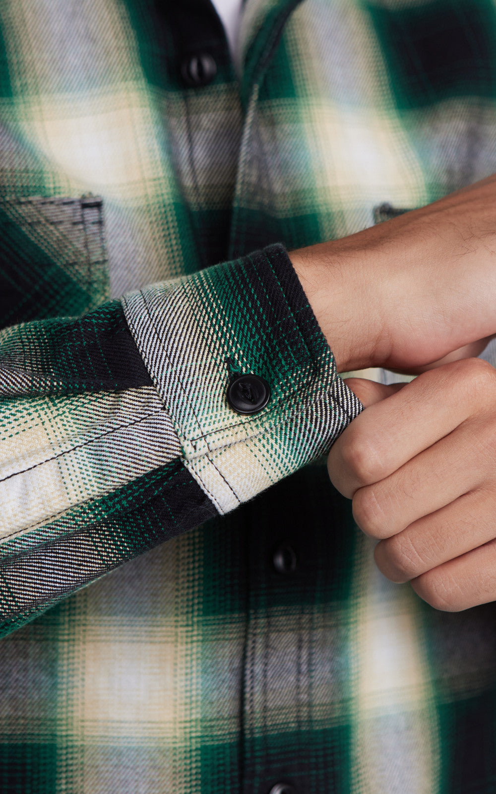 Houston Ombre Check Viyella Shirt Green