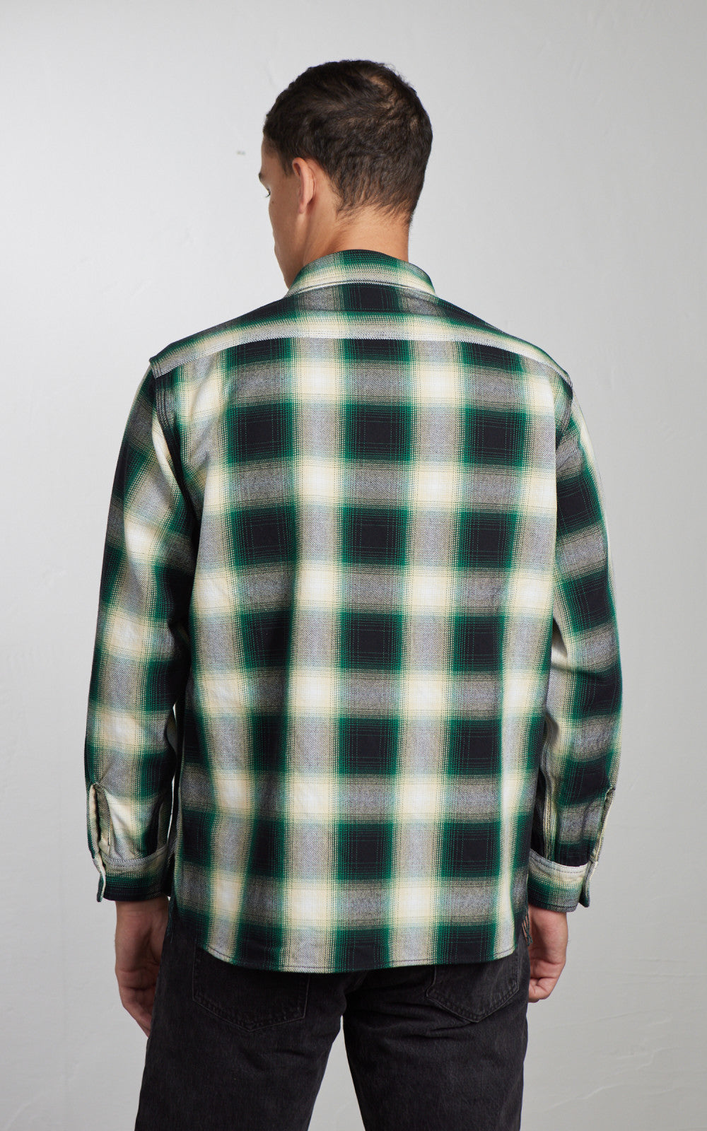 Houston Ombre Check Viyella Shirt Green
