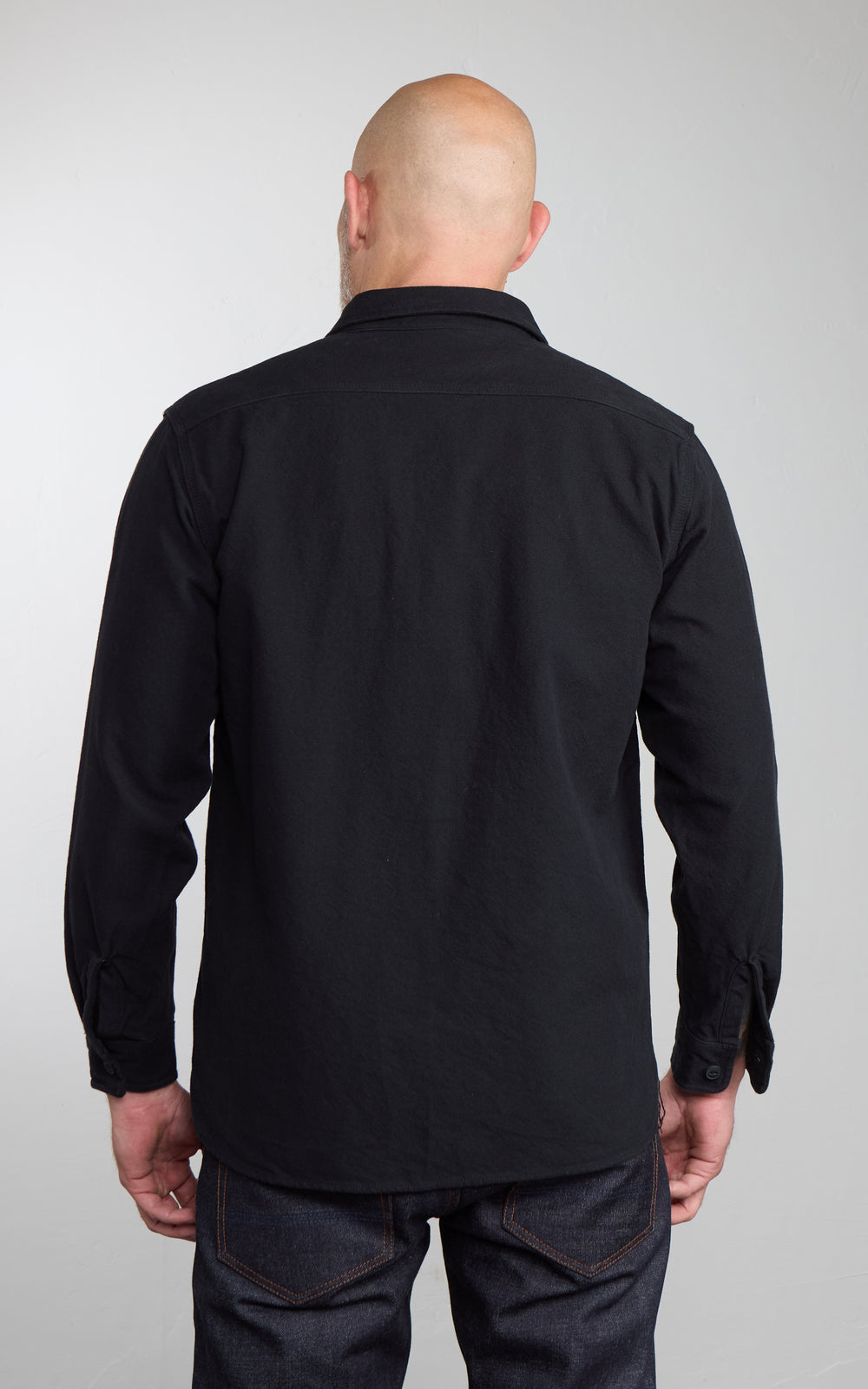 Houston Solid Heavyweight Viyella Shirt Black