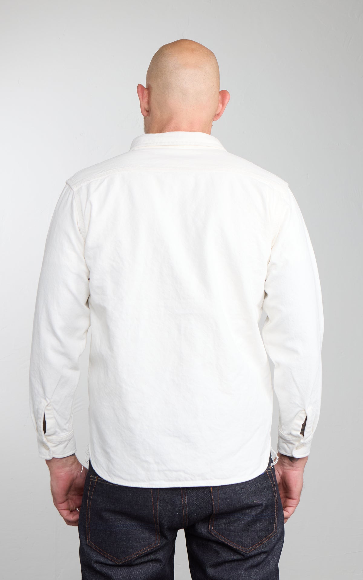 Houston Solid Heavyweight Viyella Shirt Offwhite