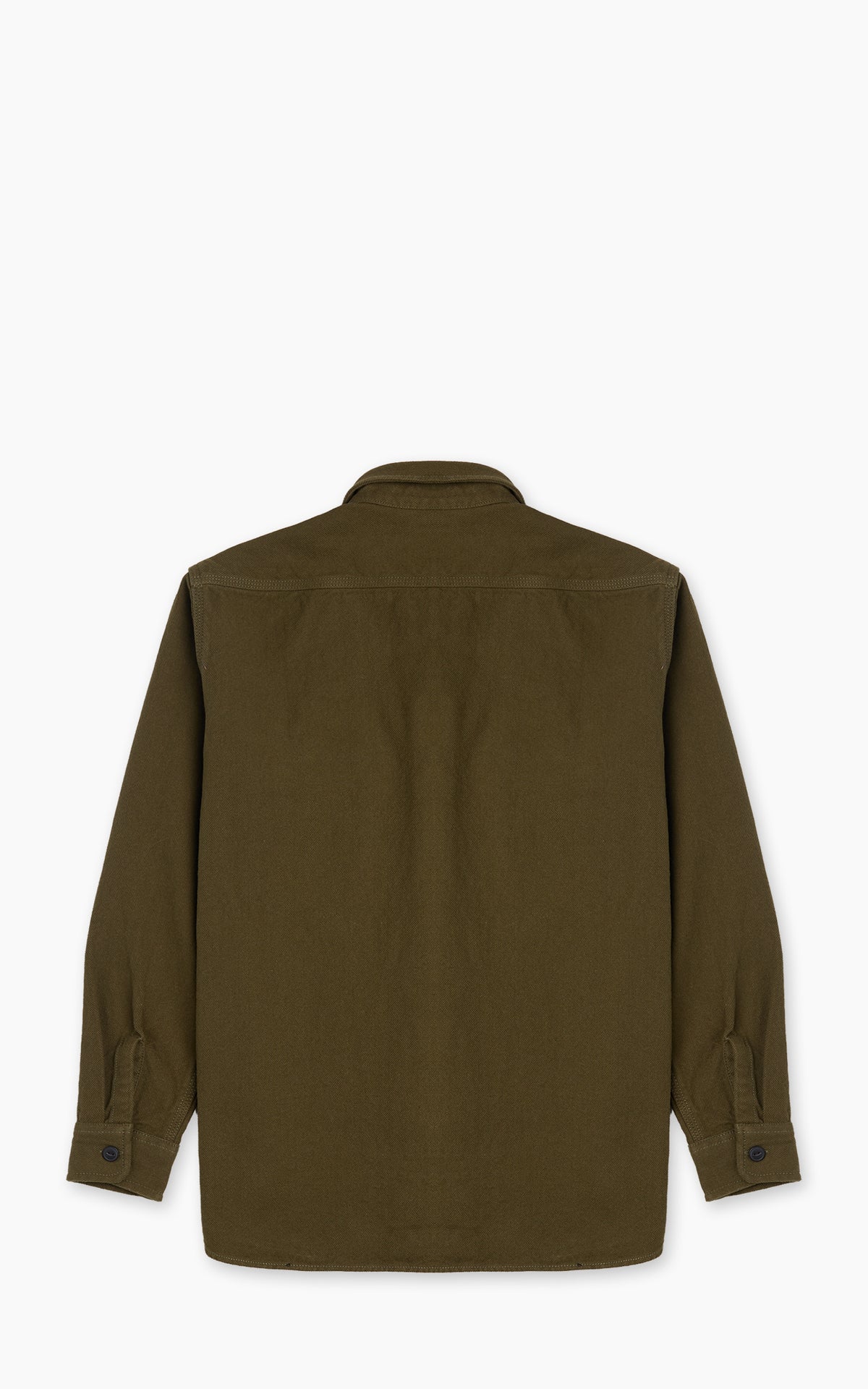 Houston Solid Heavyweight Viyella Shirt Olive
