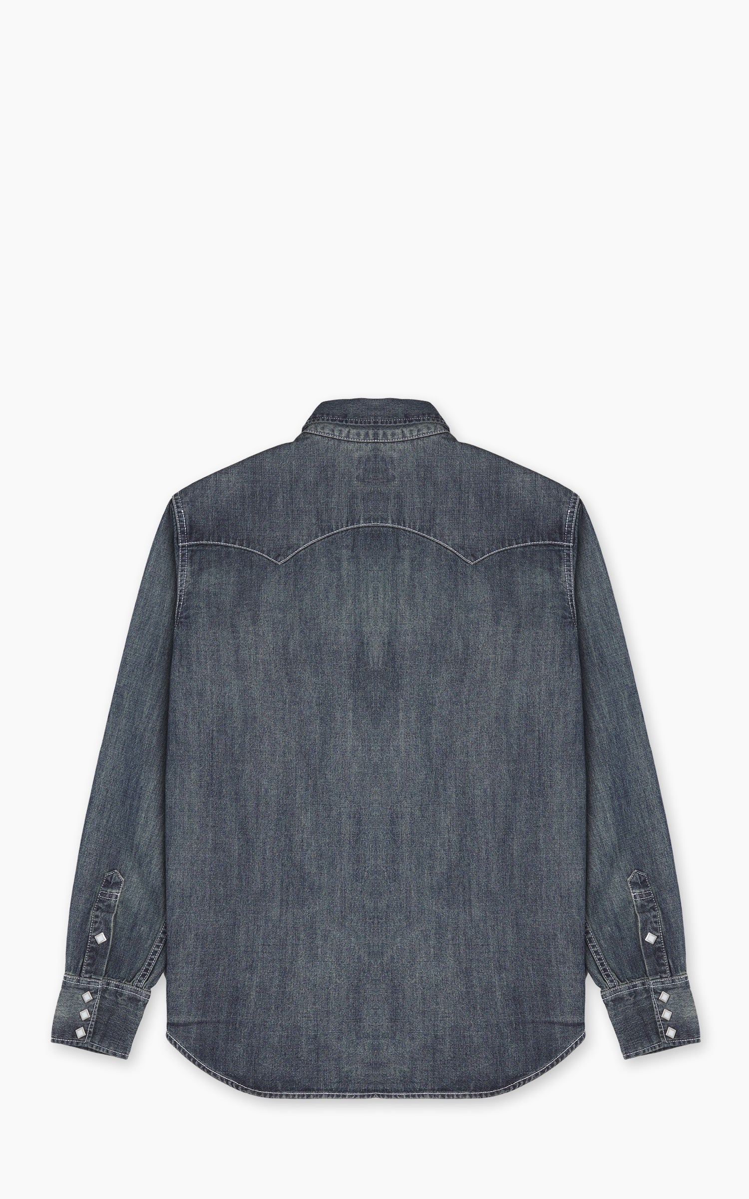 Houston Slub Denim Western Shirt Indigo Vintage Wash