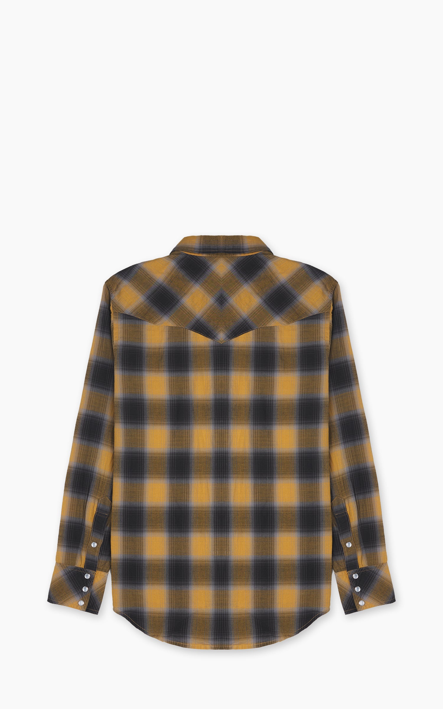 Houston UNIVERD72 Ombre Check Western Shirt Yellow