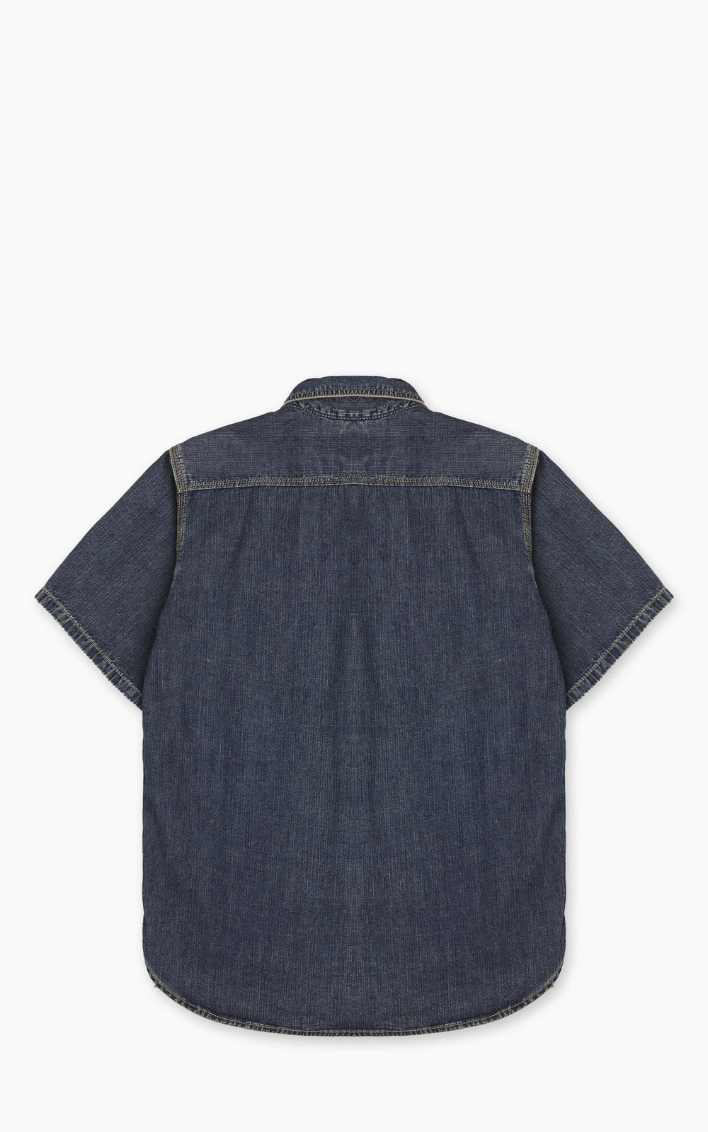 Houston U.S. Cotton Denim S/S Work Shirt Indigo Vintage Wash