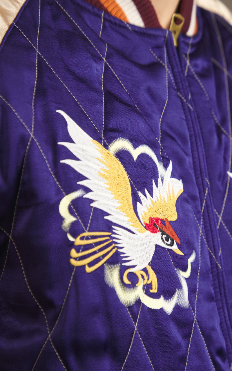 Houston Quilted Souvenir Jacket Map Navy