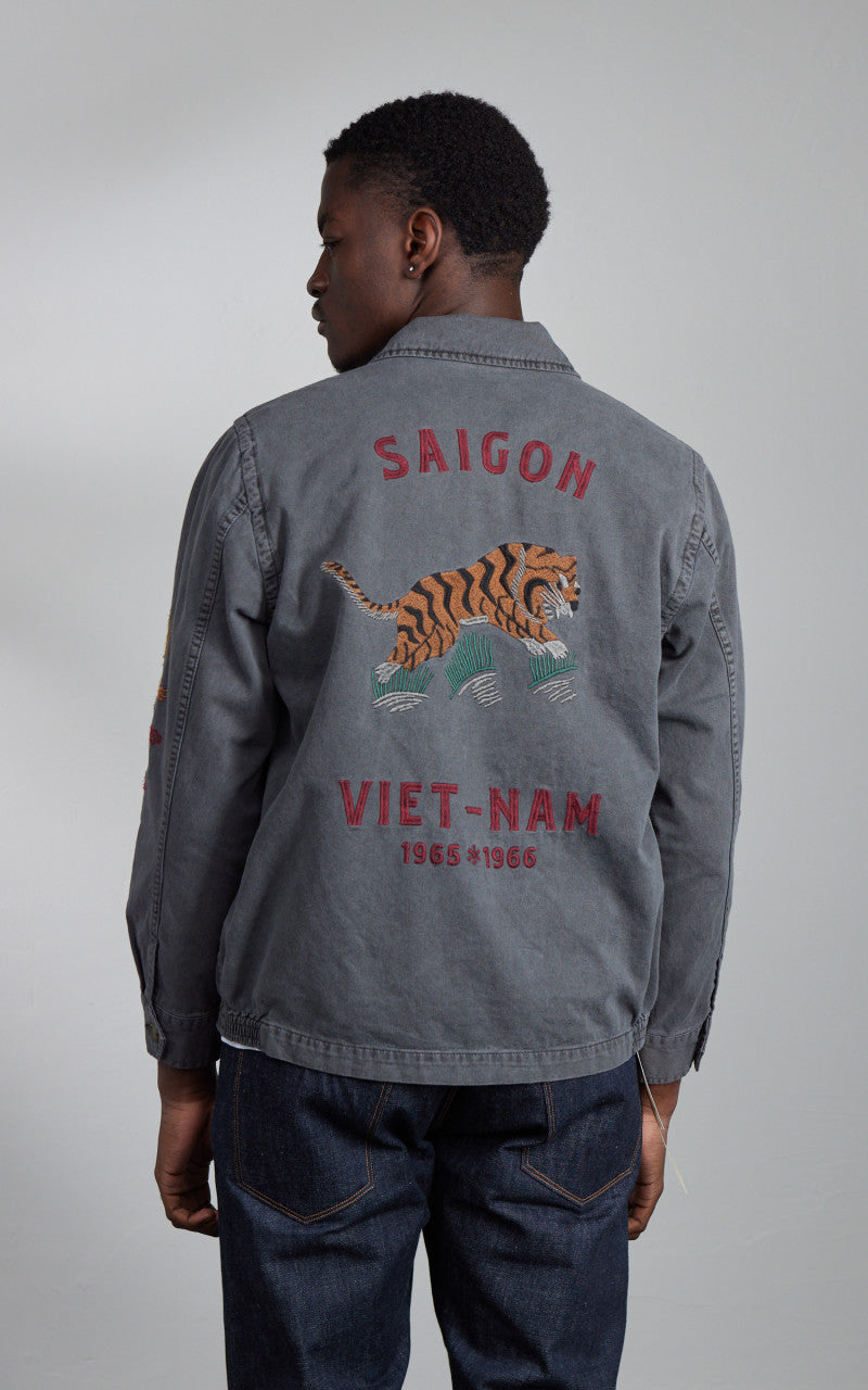 Houston Pigment Vietnam Jacket Tiger Black