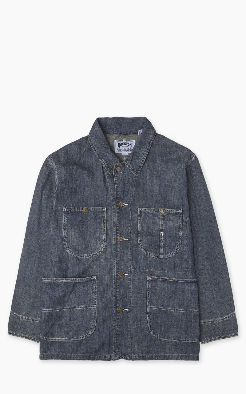 Houston US Cotton Denim Coverall Indigo Vintage Wash