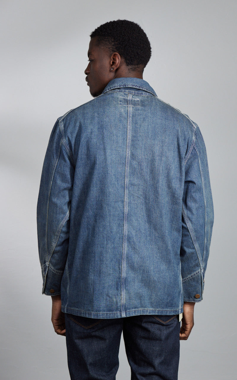 Houston US Cotton Denim Coverall Indigo Vintage Wash
