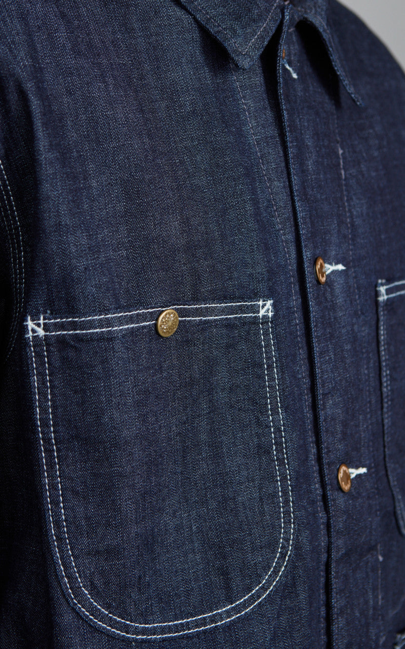 Houston US Cotton Denim Coverall Indigo One Wash