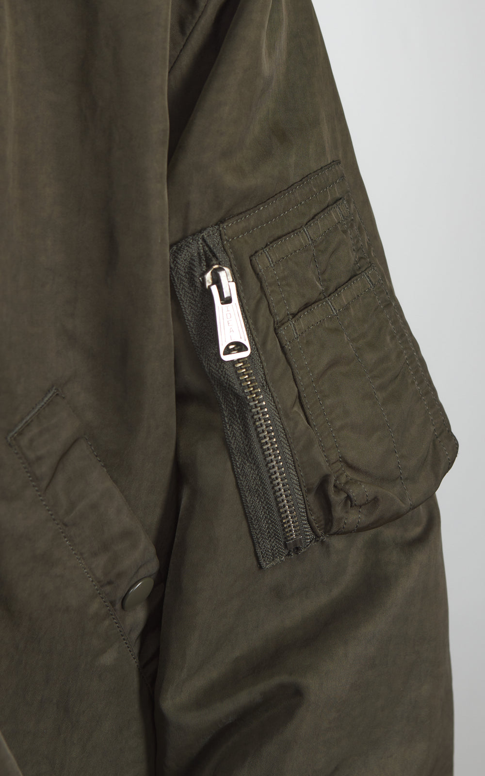 Houston Garment Dyed Nylon Light MA-1 Flight Jacket Olive Drab