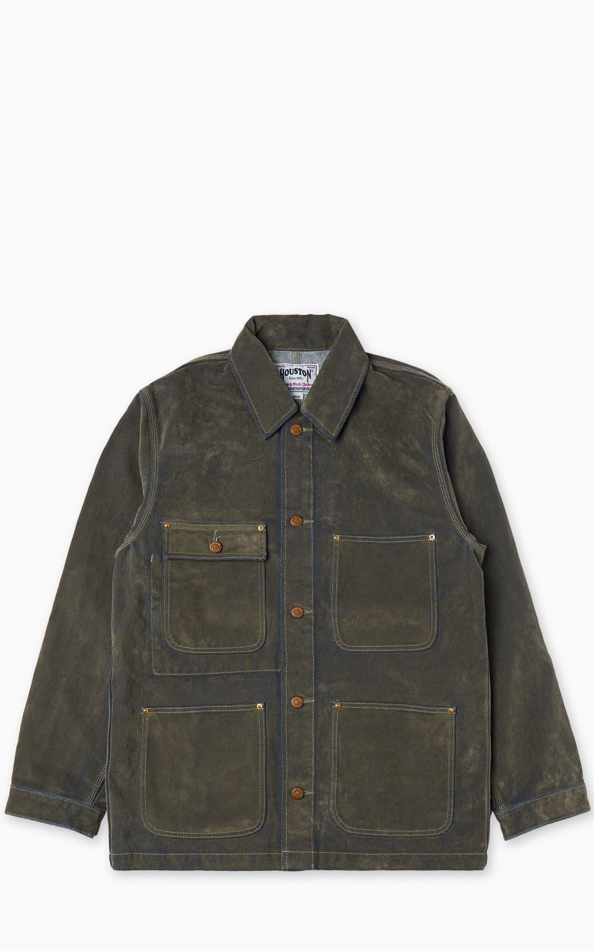 Houston Flocky Denim Overall Olive