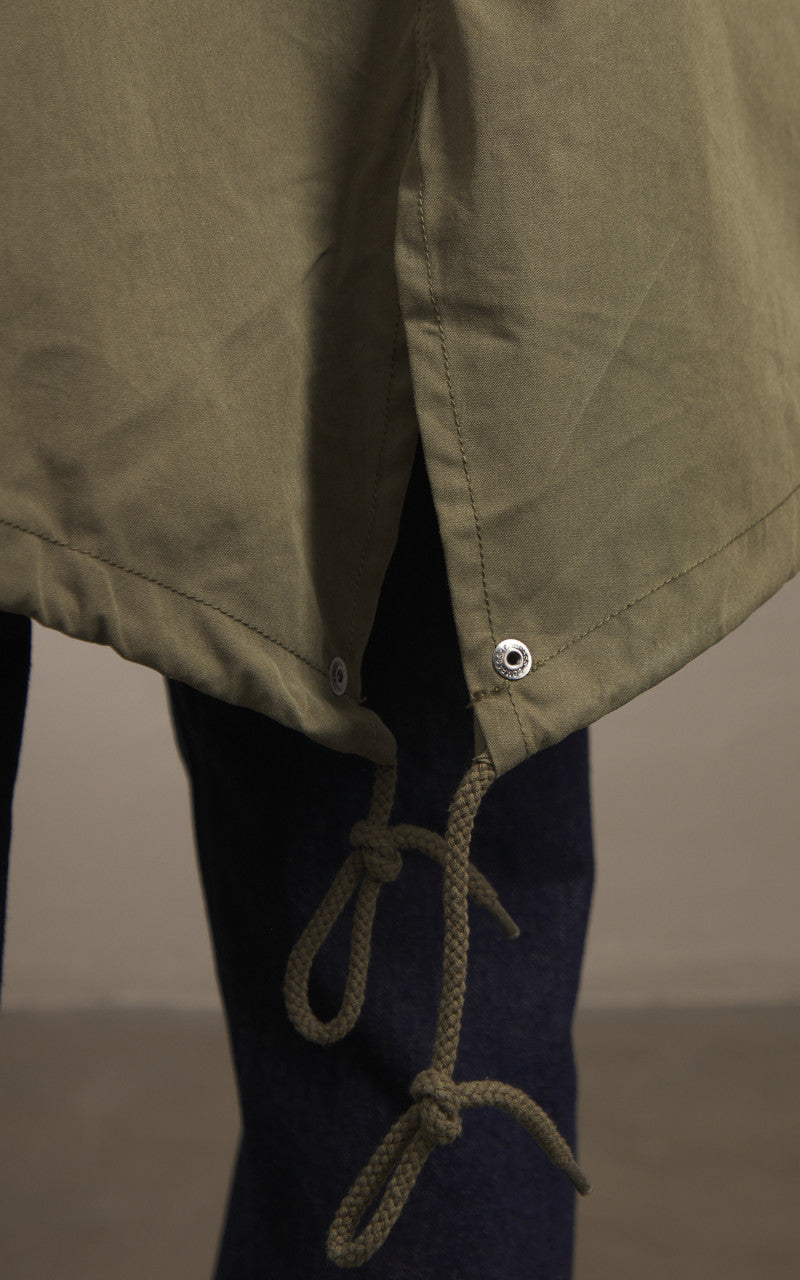 Houston US M65 Fishtail Parka mit Kapuze Olivgrün