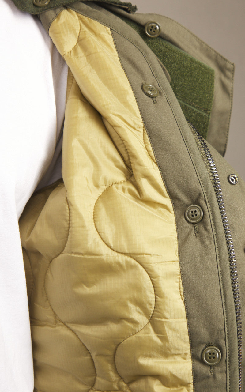 Houston US M65 Fishtail Parka mit Kapuze Olivgrün