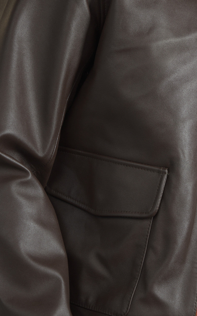 Houston A-2 Leather Jacket Horsehide Brown