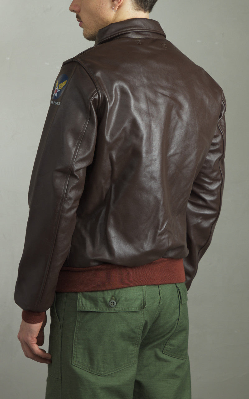 Houston A-2 Leather Jacket Horsehide Brown