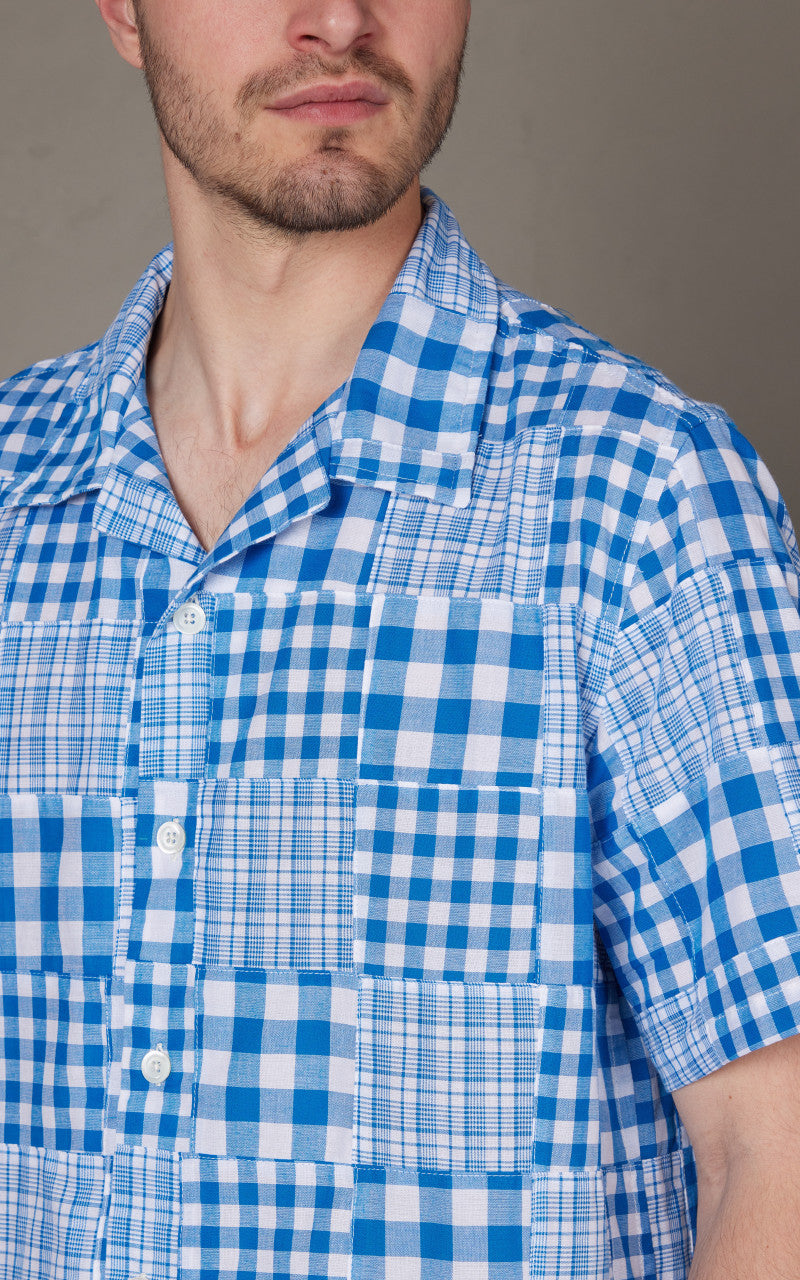 Howlin' Cocktail D`Amore Shirt Blue Madras Patchwork