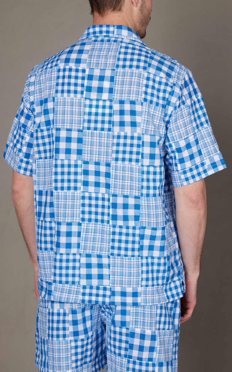 Howlin' Cocktail D`Amore Shirt Blue Madras Patchwork