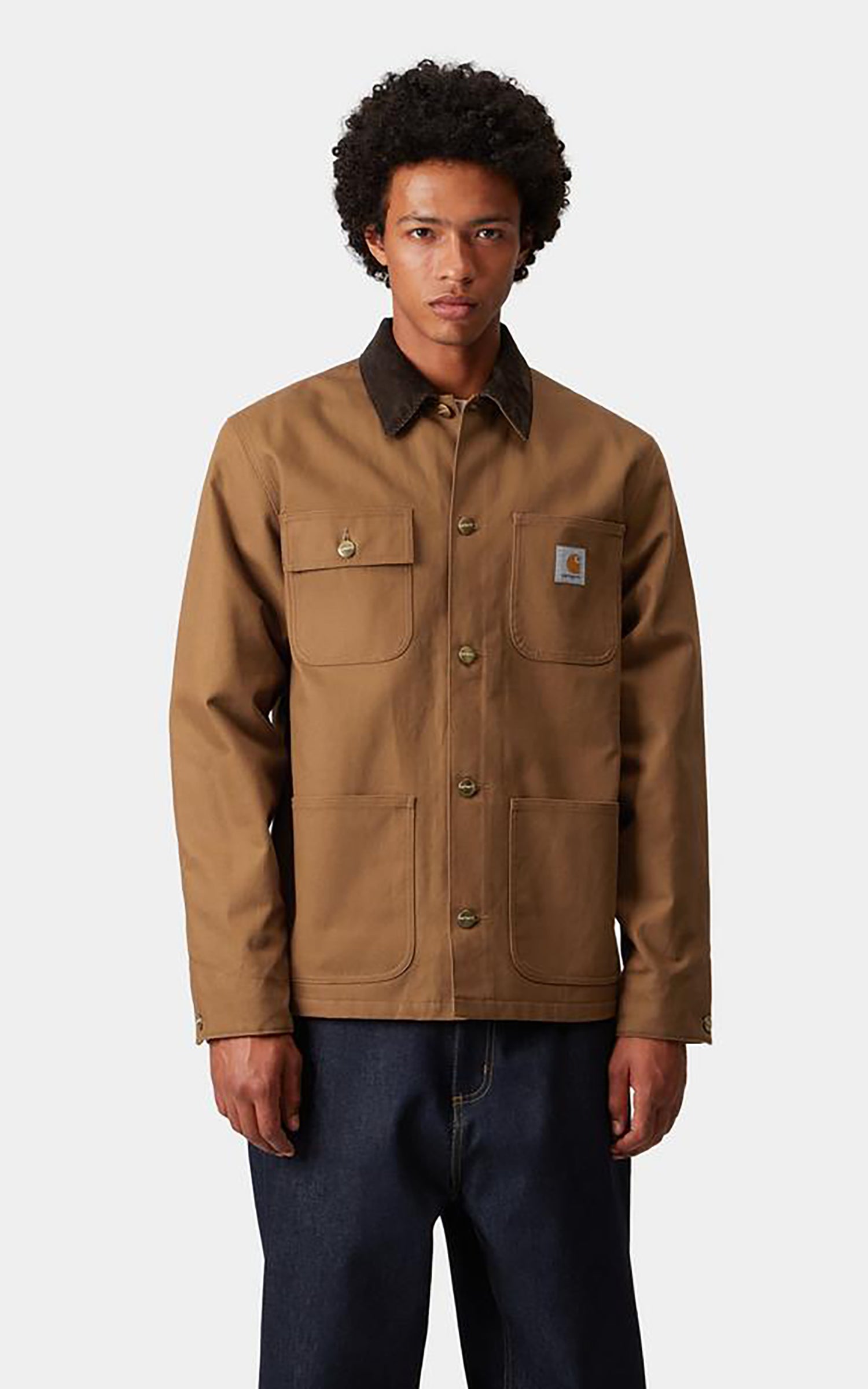 Carhartt WIP Michigan Coat Winter Dearborn Canvas Rigid Hamilton Brown/Tobacco