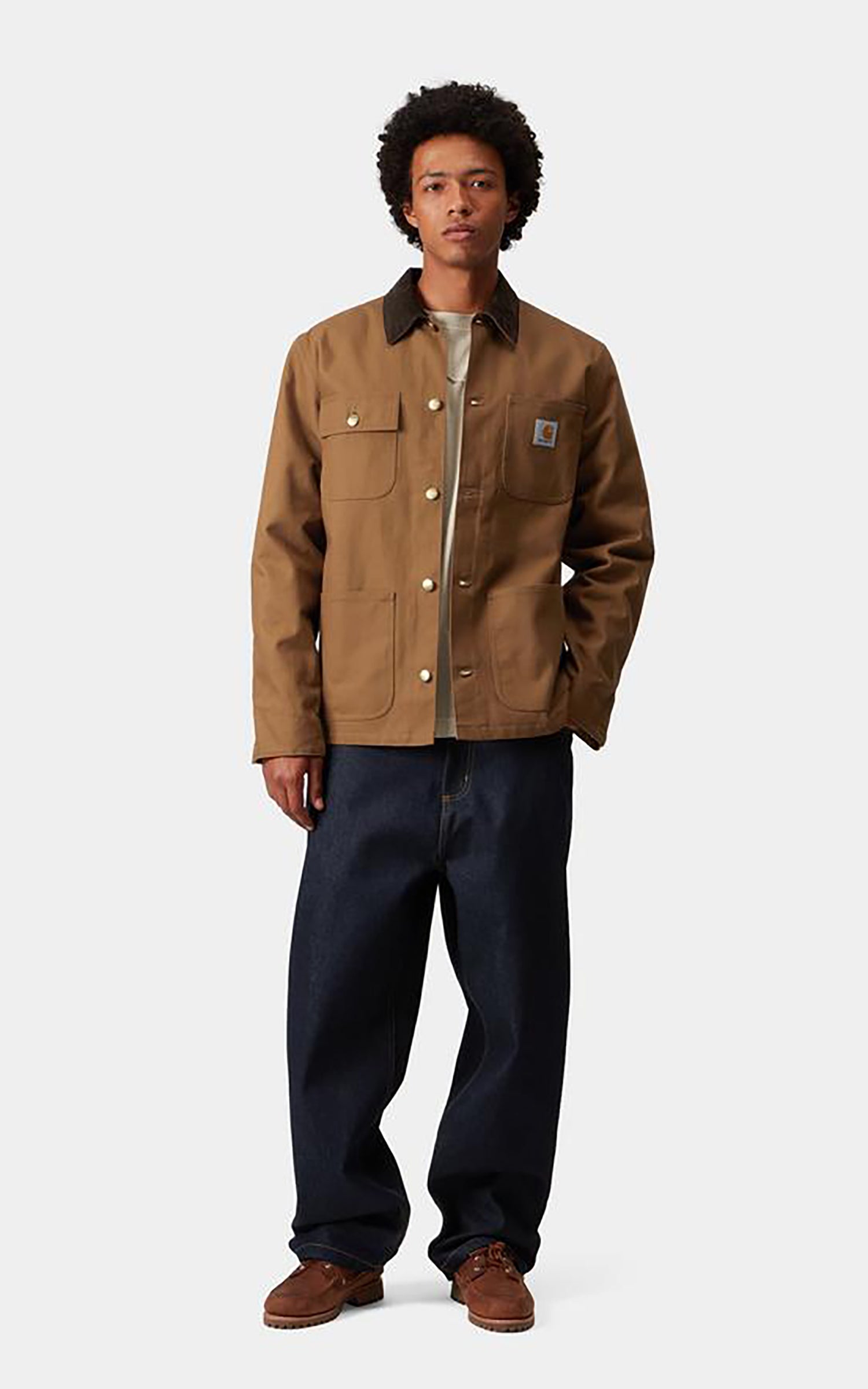 Carhartt WIP Michigan Coat Winter Dearborn Canvas Rigid Hamilton Brown/Tobacco