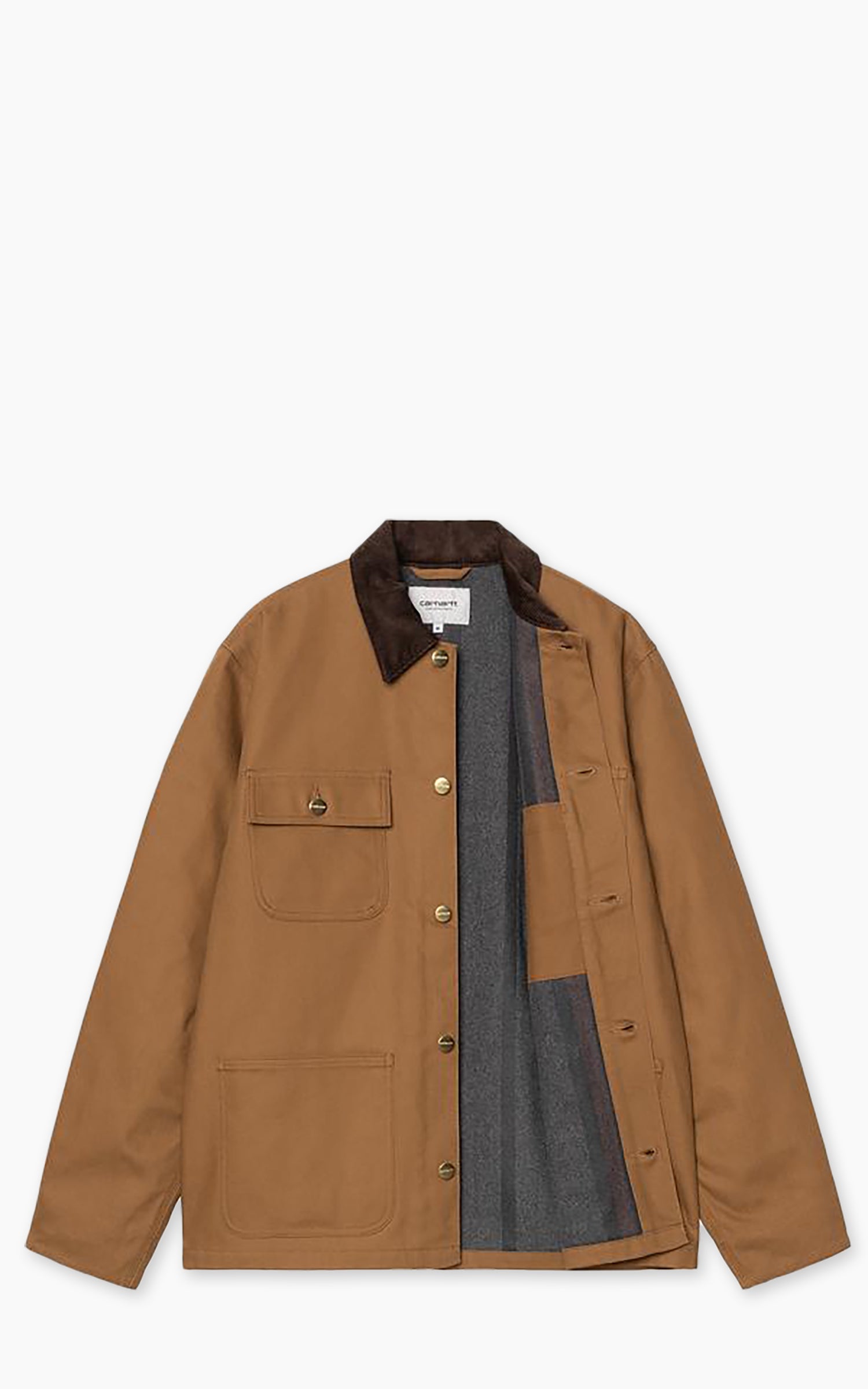 Carhartt WIP Michigan Coat Winter Dearborn Canvas Rigid Hamilton Brown/Tobacco