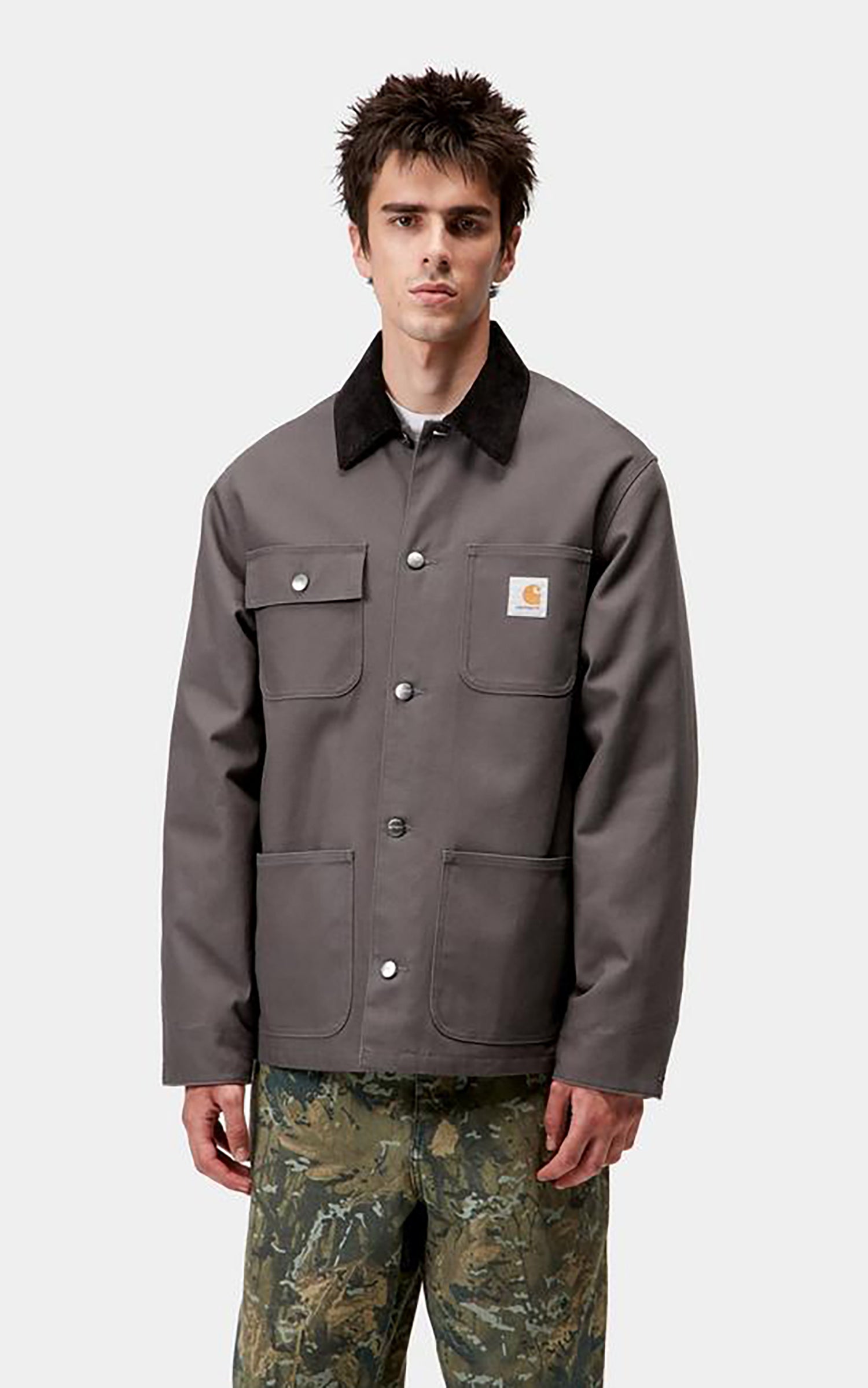 Carhartt WIP Michigan Coat Winter Dearborn Canvas Rigid Graphite/Black