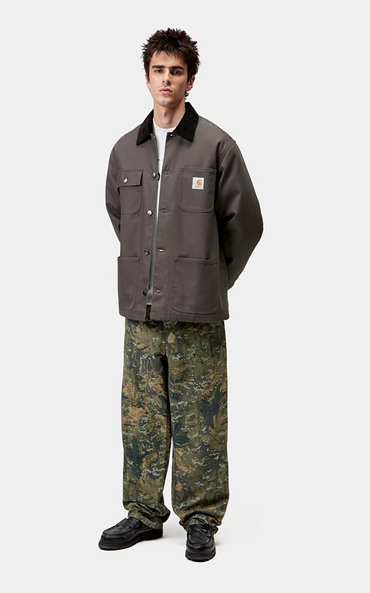 Carhartt WIP Michigan Coat Winter Dearborn Canvas Rigid Graphite/Black