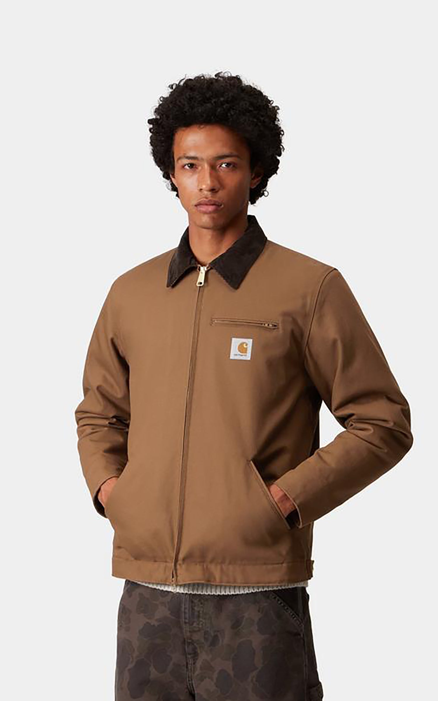 Carhartt WIP Detroit Jacket Winter Dearborn Canvas Rigid Hamilton Brown/Tobacco