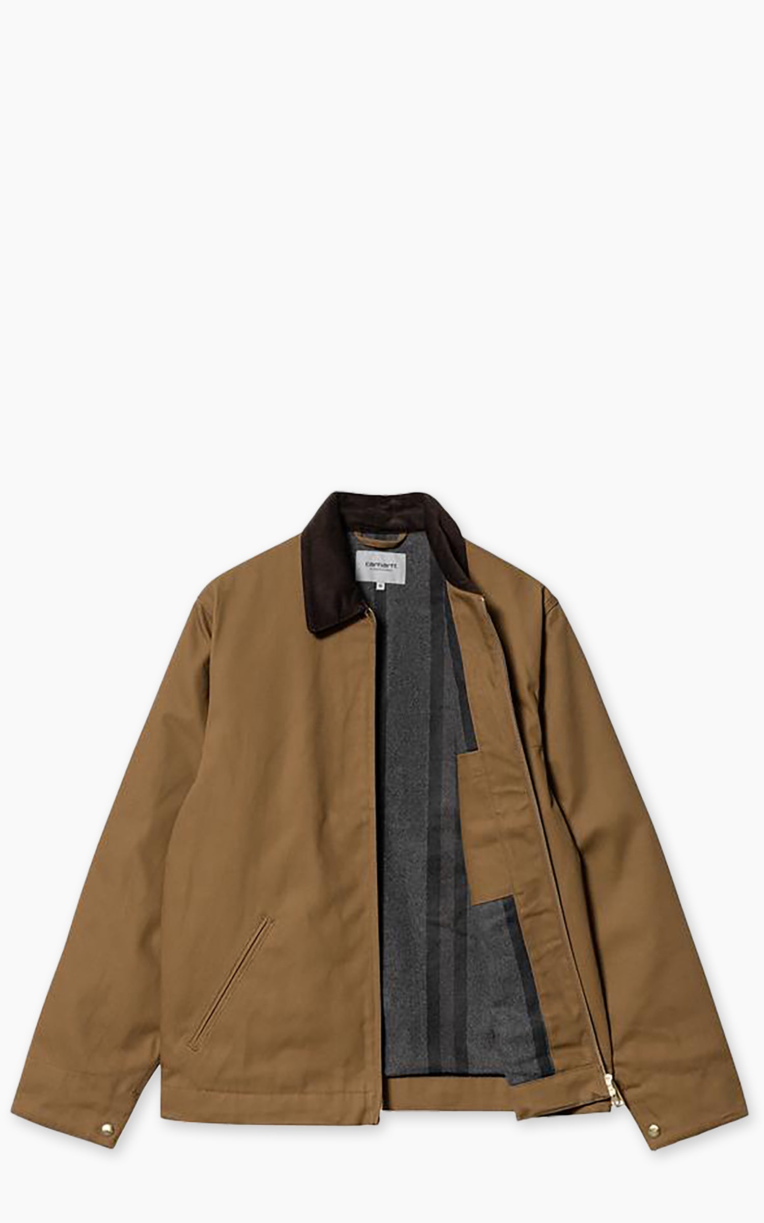 Carhartt WIP Detroit Jacket Winter Dearborn Canvas Rigid Hamilton Brown/Tobacco