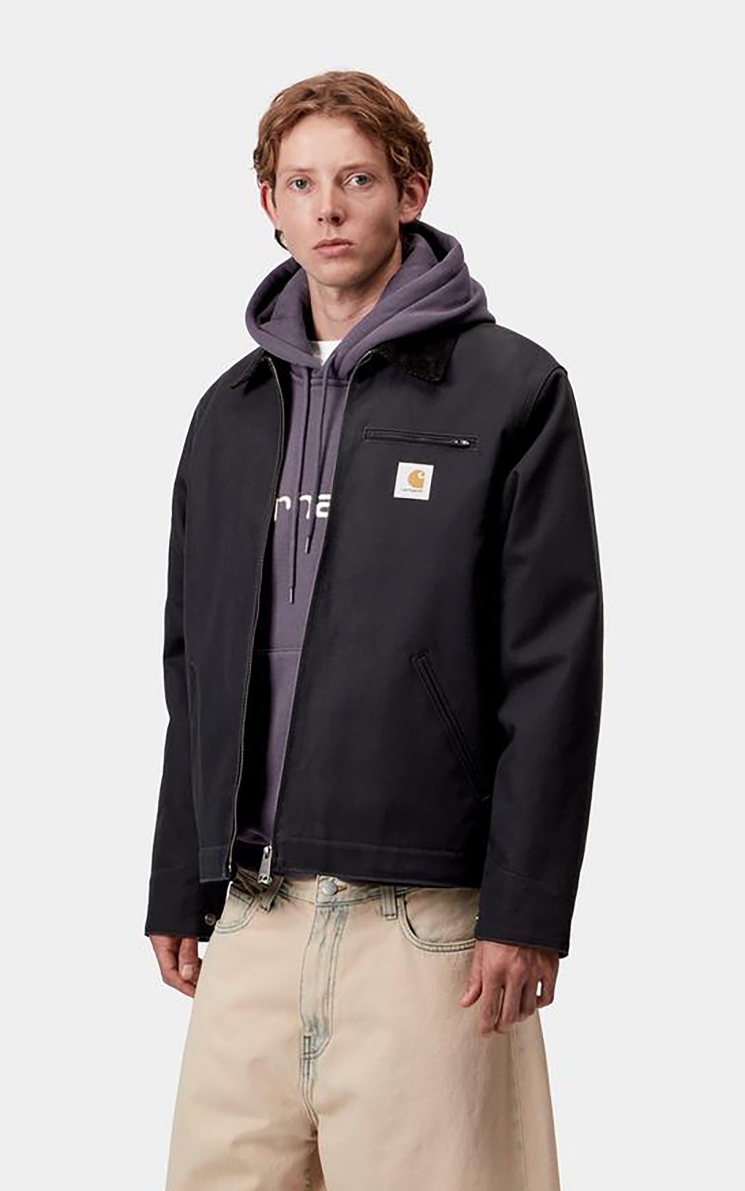 Carhartt WIP Detroit Jacket Winter Dearborn Canvas Rigid Dark Navy/Black