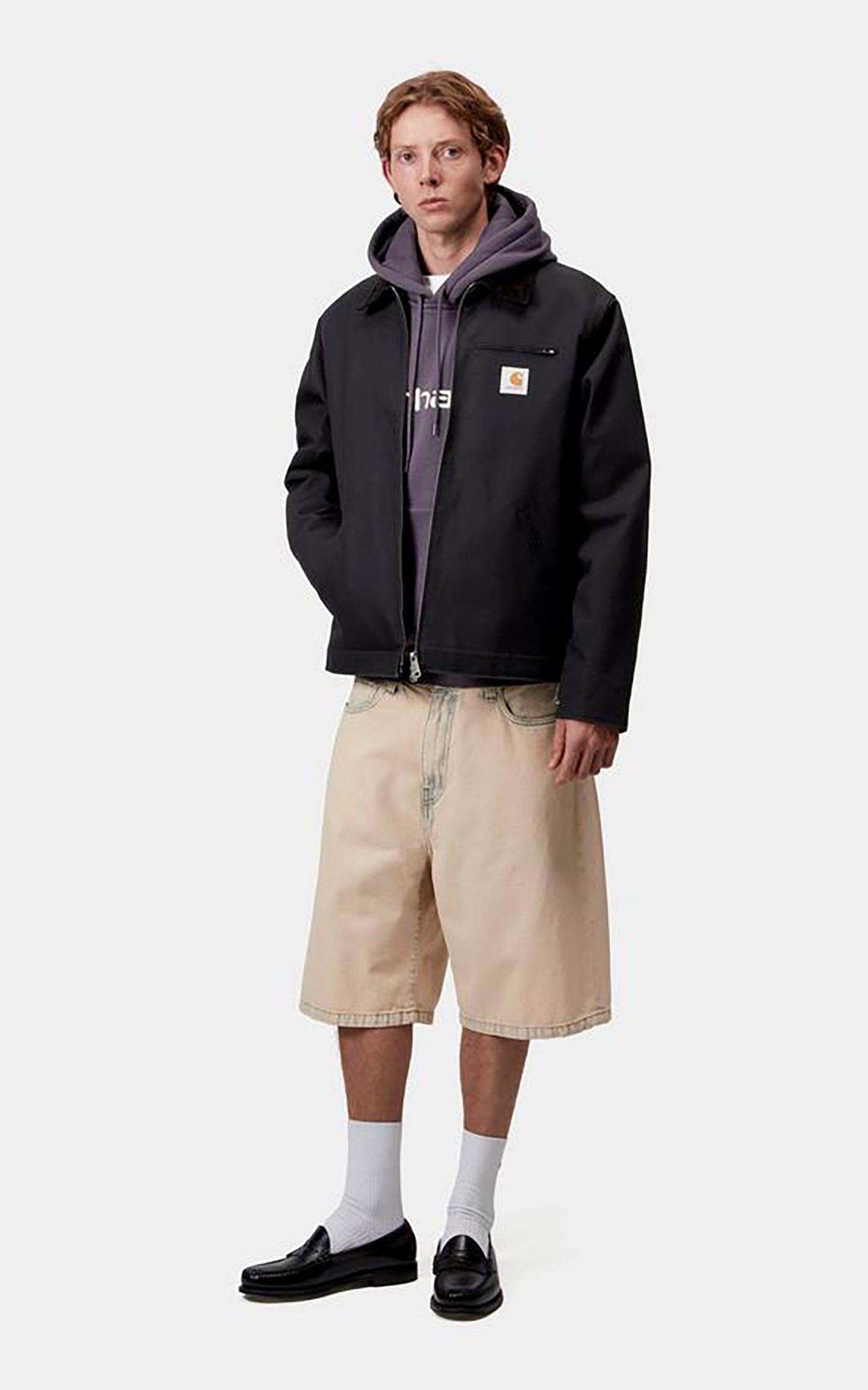 Carhartt WIP Detroit Jacket Winter Dearborn Canvas Rigid Dark Navy/Black
