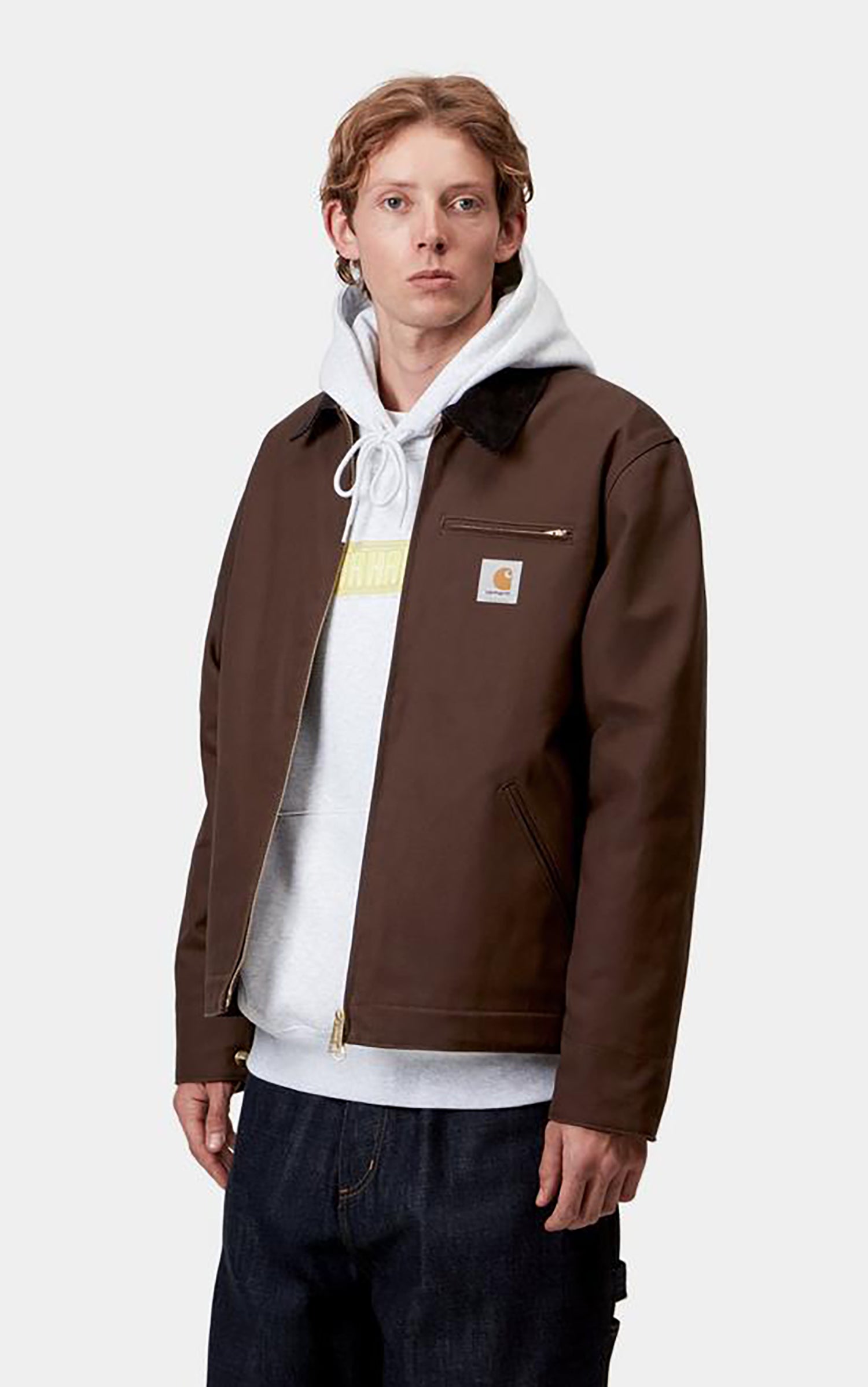 Carhartt WIP Detroit Jacket Winter Dearborn Canvas Rigid Tobacco/Black