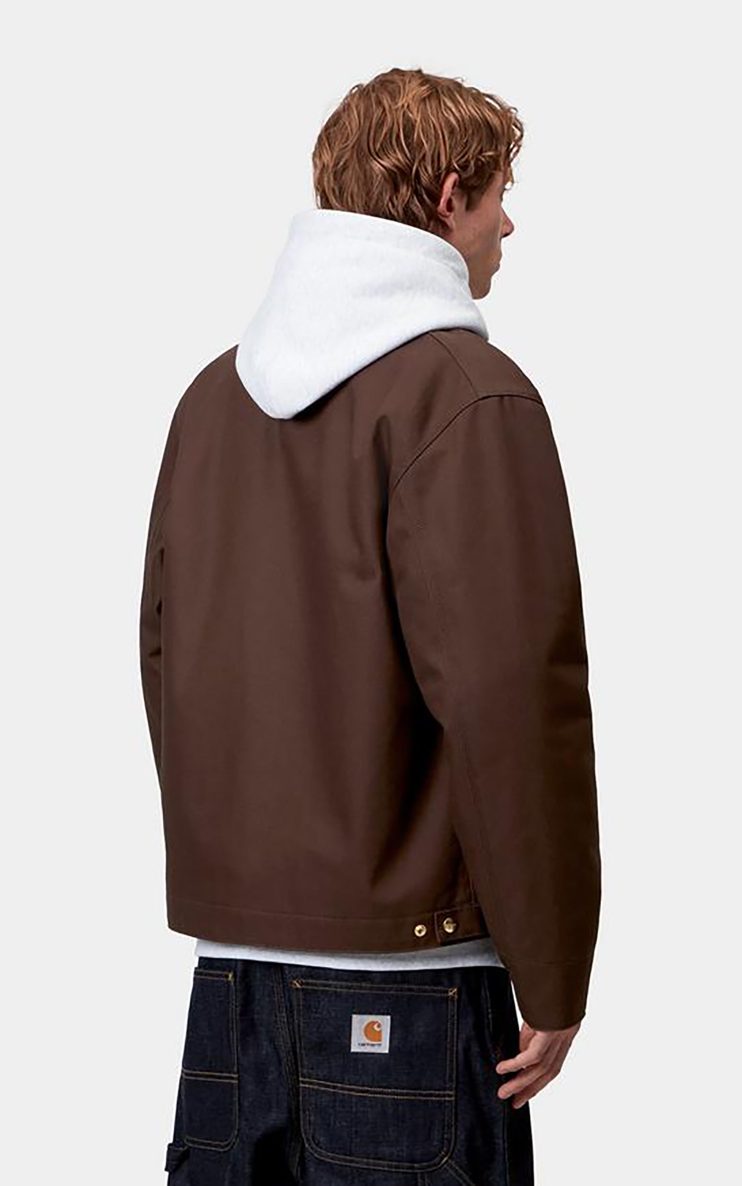 Carhartt WIP Detroit Jacket Winter Dearborn Canvas Rigid Tobacco/Black