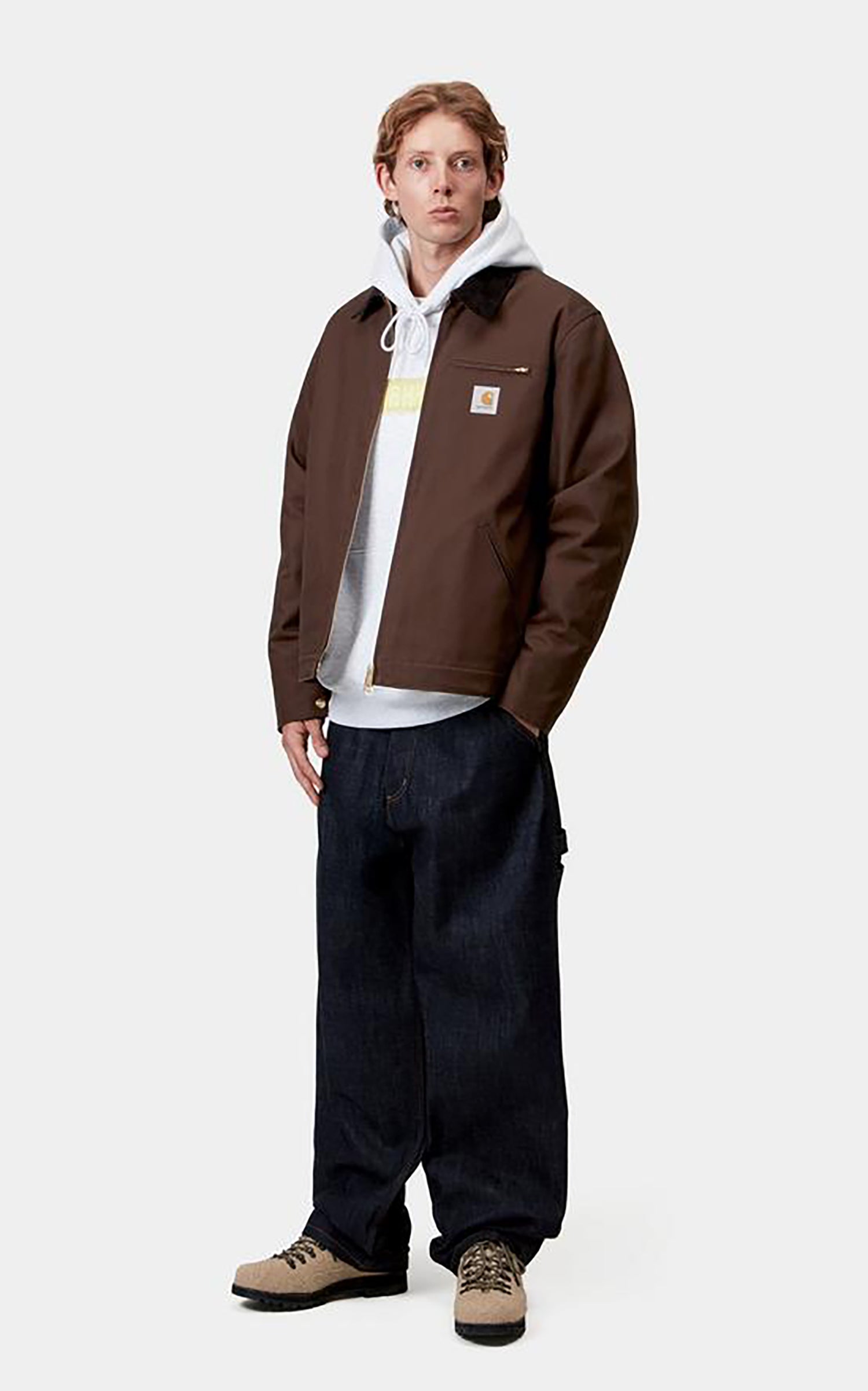 Carhartt WIP Detroit Jacket Winter Dearborn Canvas Rigid Tobacco/Black