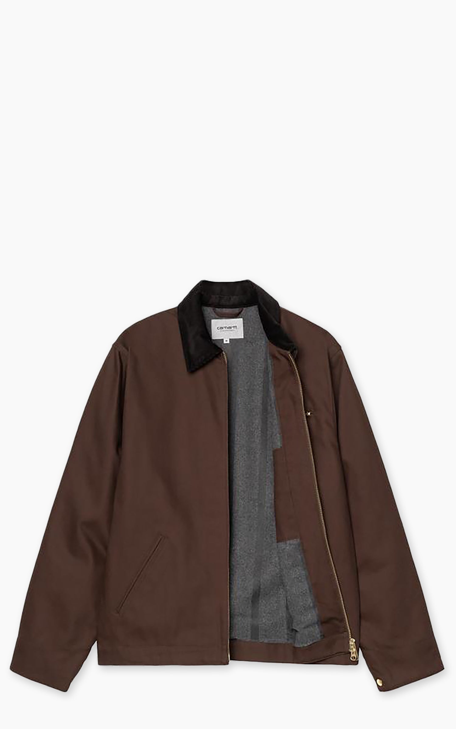 Carhartt WIP Detroit Jacket Winter Dearborn Canvas Rigid Tobacco/Black