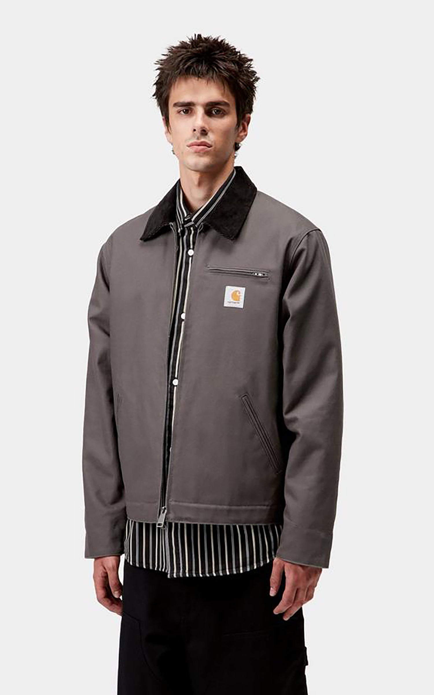 Carhartt WIP Detroit Jacket Winter Dearborn Canvas Rigid Graphite/Black