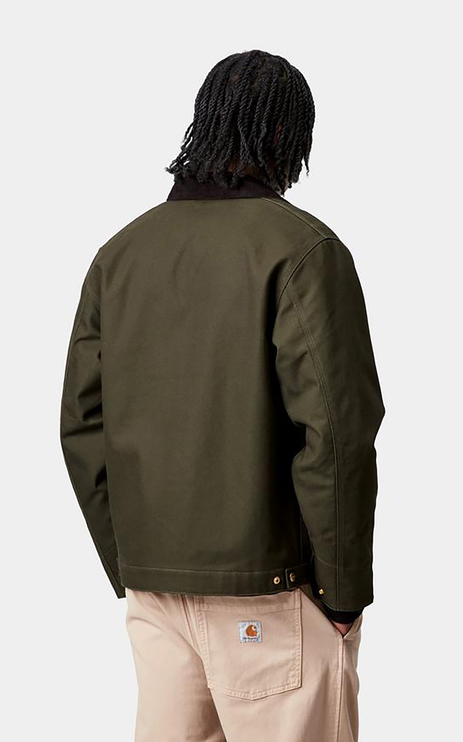 Carhartt WIP Detroit Jacket Winter Dearborn Canvas Rigid Olive/Black