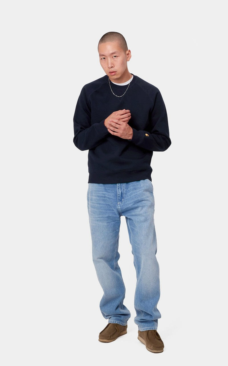 Carhartt WIP Chase Sweatshirt Dark Navy/Gold