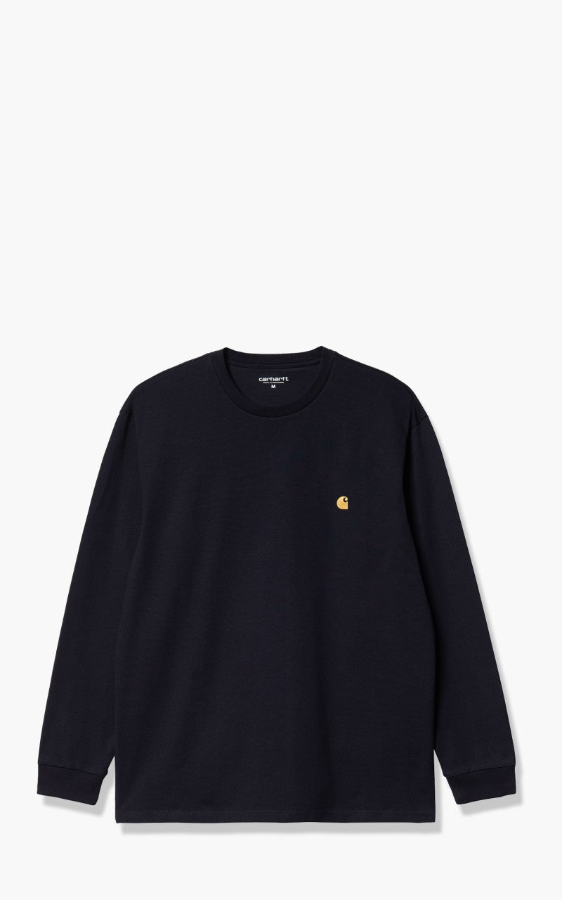 Carhartt WIP L/S Chase T-Shirt Dark Navy/Gold