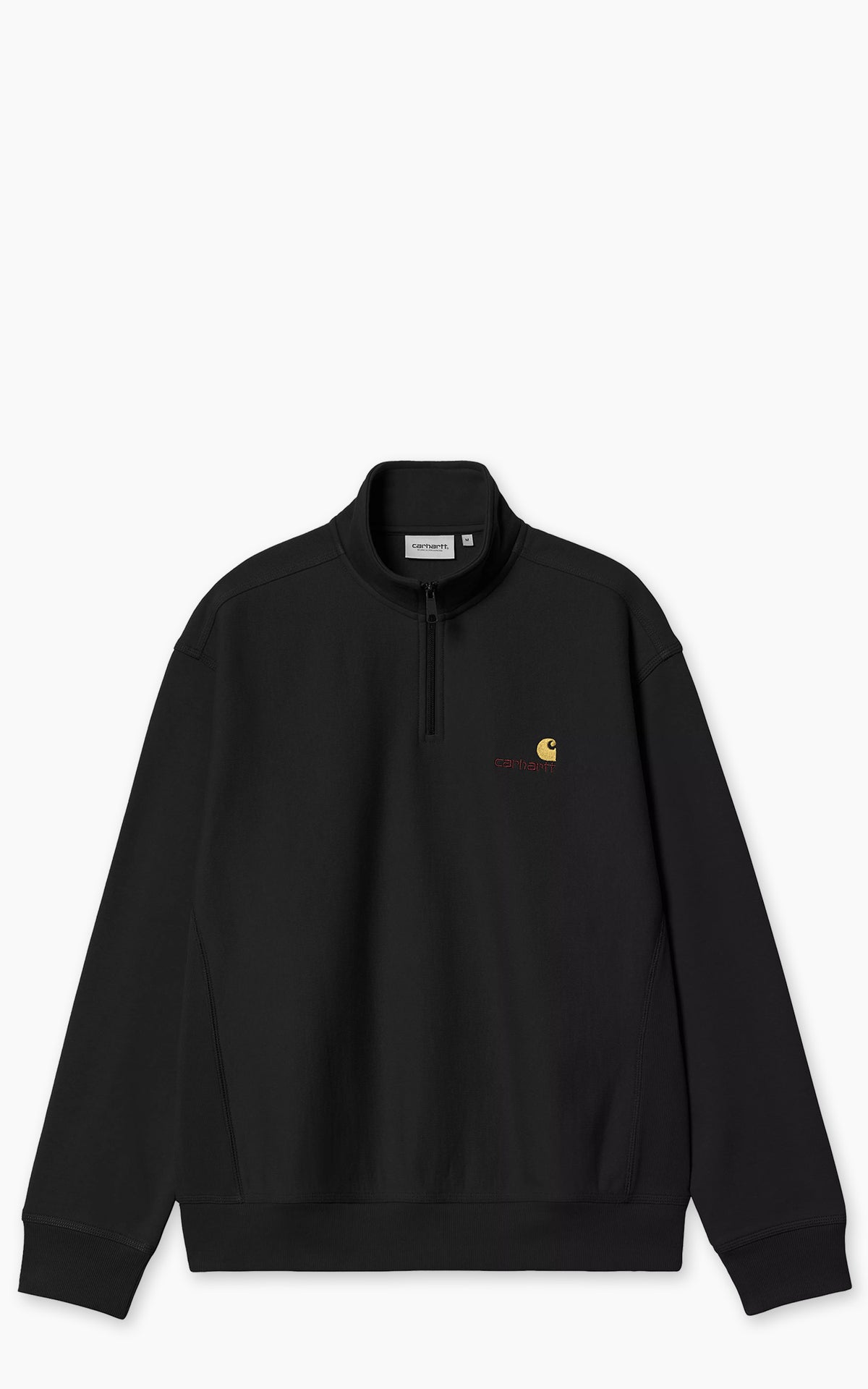 Carhartt WIP Half Zip American Script Sweatshirt Black