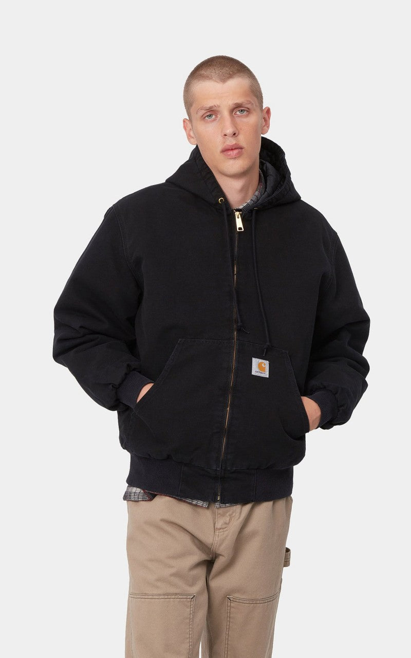 Carhartt WIP OG Active Jacket Dearborn Canvas Aged Black