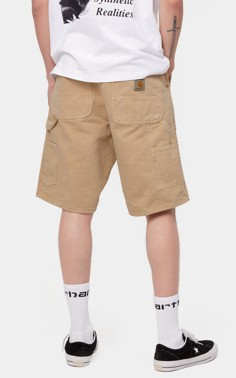 Carhartt WIP Single Knee Short Dusty H Brown Worn Canvas