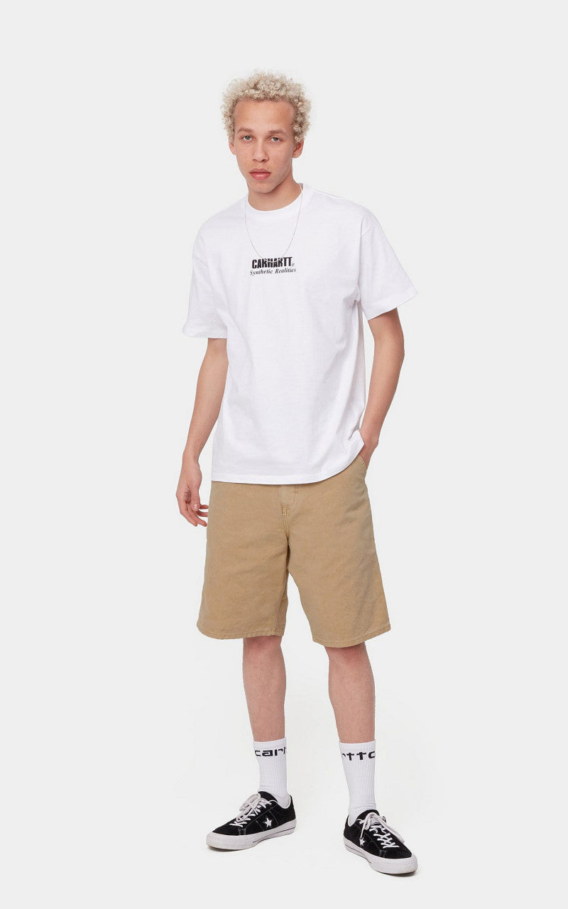 Carhartt WIP Single Knee Short Dusty H Brown Worn Canvas