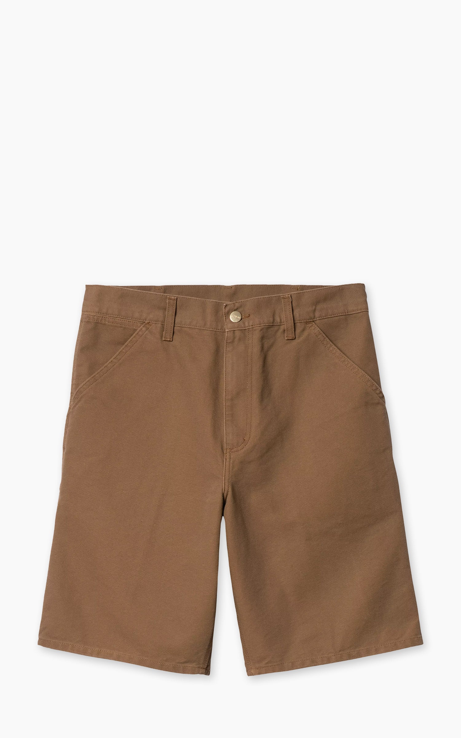 Carhartt WIP Single Knee Short Dearborn Canvas Rinsed Hamilton Brown