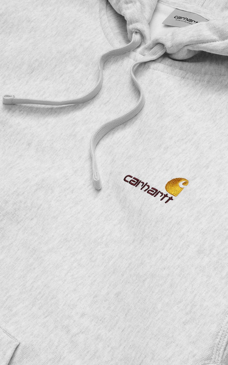 Carhartt WIP Hooded American Script Sweatshirt Ash Heather