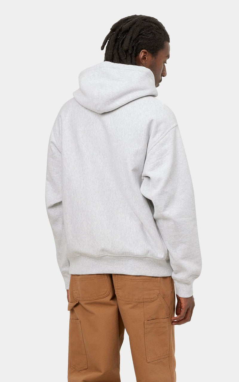 Carhartt WIP Hooded American Script Sweatshirt Ash Heather