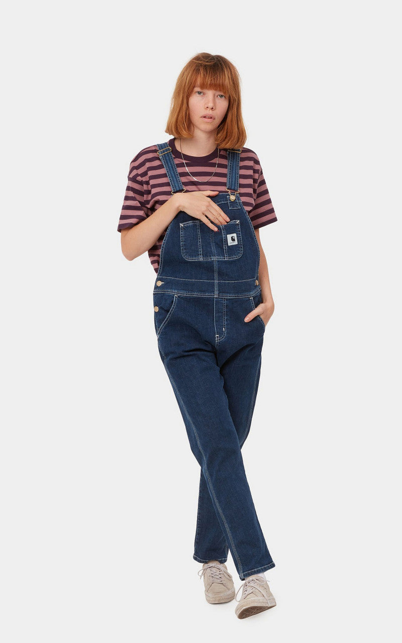 Carhartt WIP W Bib Overall Denim Blue Stone Washed