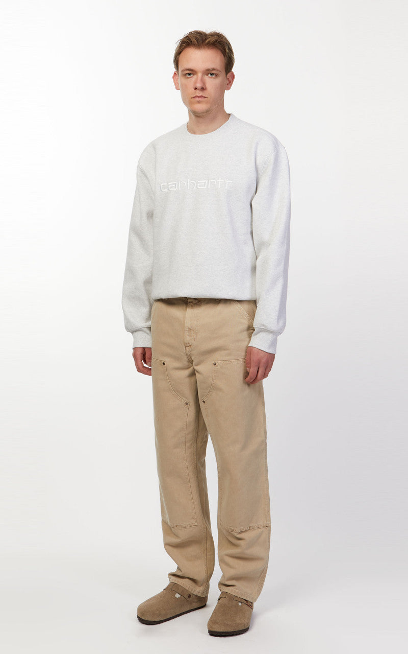 Carhartt WIP Double Knee Pant Dearborn Canvas Faded Dusty H Brown