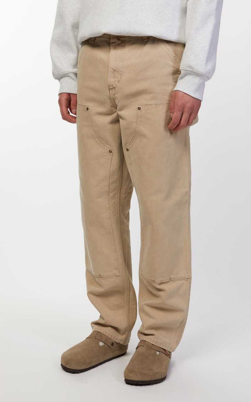 Carhartt WIP Double Knee Pant Dearborn Canvas Faded Dusty H Brown