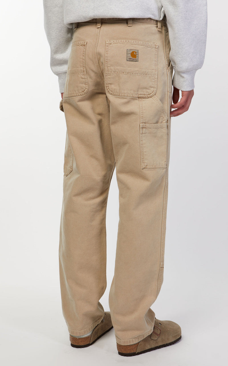 Carhartt WIP Double Knee Pant Dearborn Canvas Faded Dusty H Brown